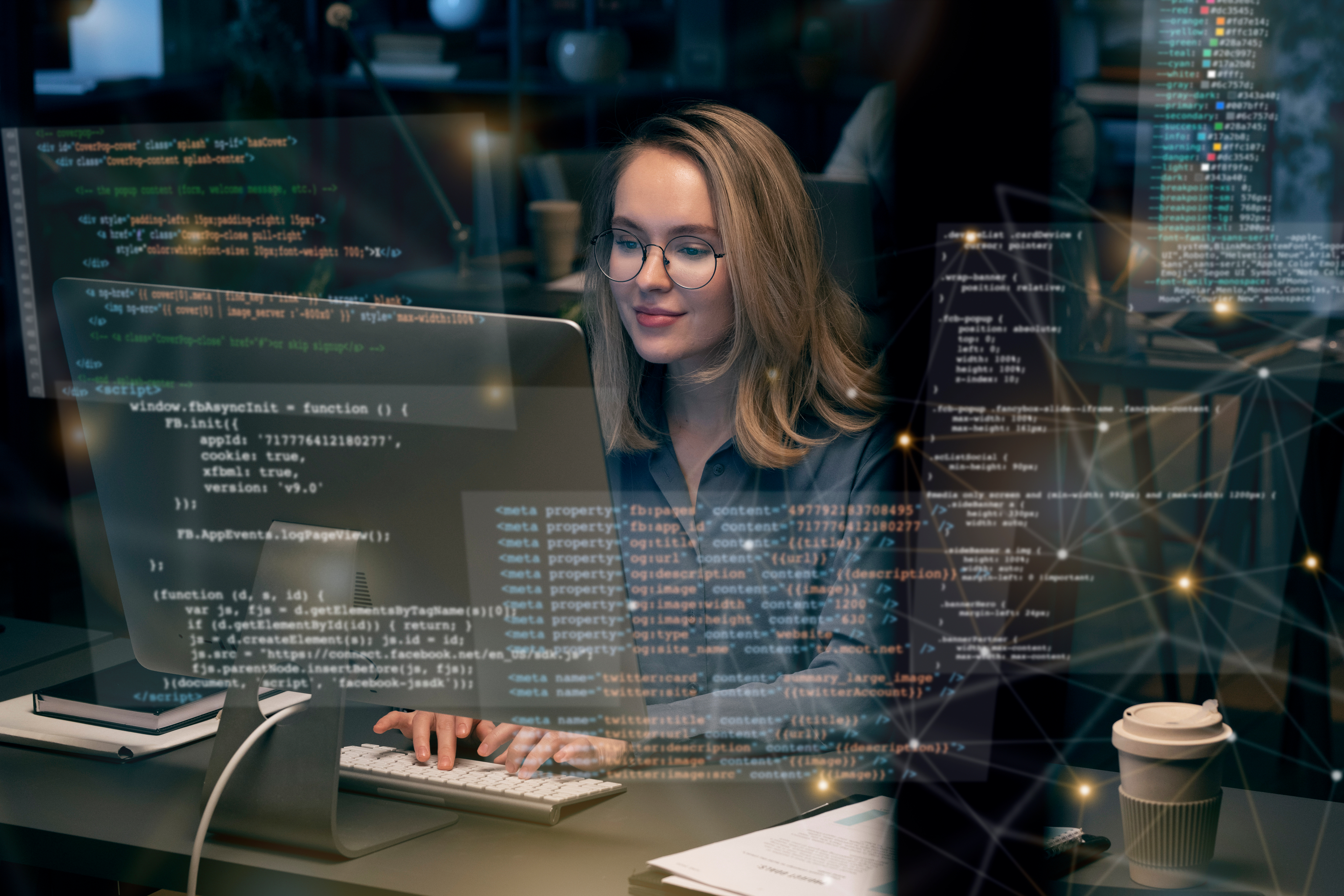 Students studying Information Technology course