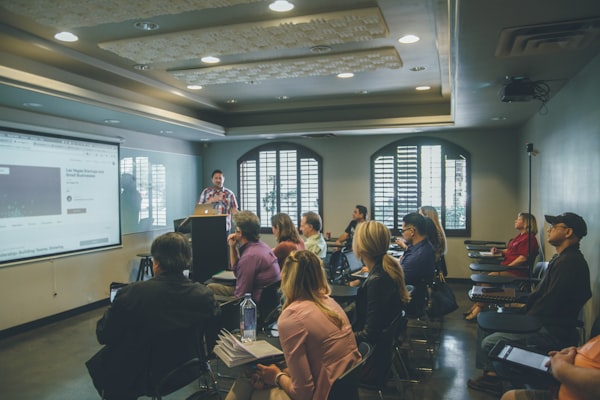 Students attending a classroom lecture